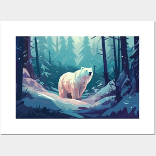 Polar Bear Animal Forest Nature Wilderness Posters and Art